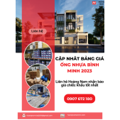 Bảng giá ống nhựa Bình Minh 2024 ( Mới nhất+ Kèm chiết khấu cao)