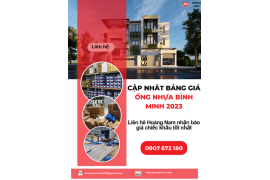 Bảng giá ống nhựa Bình Minh 2024 ( Mới nhất+ Kèm chiết khấu cao)