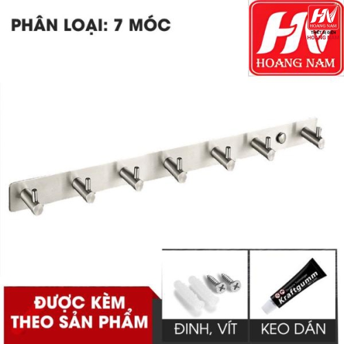 [CHÍNH HÃNG] Móc treo quần áo dán tường, móc treo khăn nhà tắm inox 304 chống gỉ, chịu lực tốt không cần khoan tường