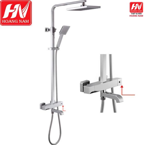 [ CHÍNH HÃNG ] Sen tắm âm tường nóng lạnh cao cấp Vòi Sen Cây Vuông Nóng Lạnh 3 Chế Độ Xả Nước Chống Bám Cặn Canxi
