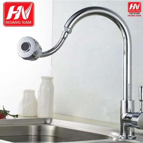 [CHÍNH HÃNG] Đầu vòi tăng áp Inox cần lò xo chất lượng cao xoay 180