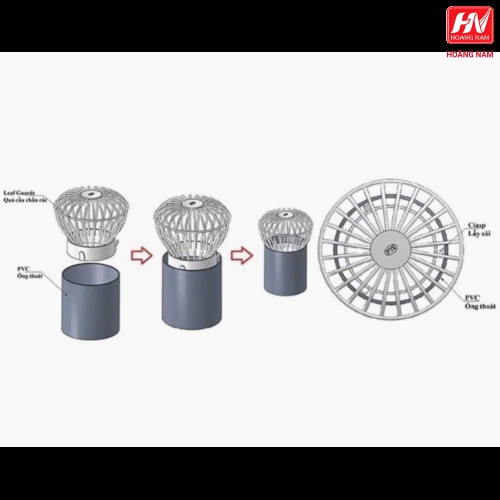 [CHÍNH HÃNG] Cầu chắn rác sân thượng quả cầu Inox 201 Covipha Phi 60 90 114