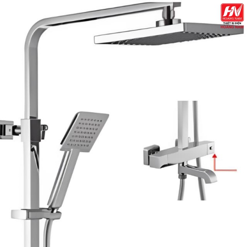 [ CHÍNH HÃNG ] Sen tắm âm tường nóng lạnh cao cấp Vòi Sen Cây Vuông Nóng Lạnh 3 Chế Độ Xả Nước Chống Bám Cặn Canxi