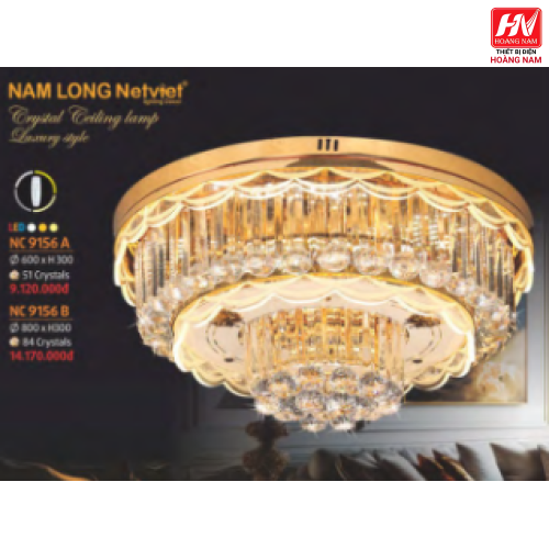 ĐÈN MÂM LED NAM LONG NETVIET NC 9156