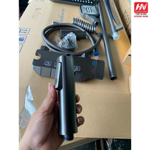 [CHÍNH HÃNG] Bộ sen tắm phím đàn đứng nóng lạnh đồng thau 2,8 Kg Mạ Titan, nhiều chế độ nước, INOX 304